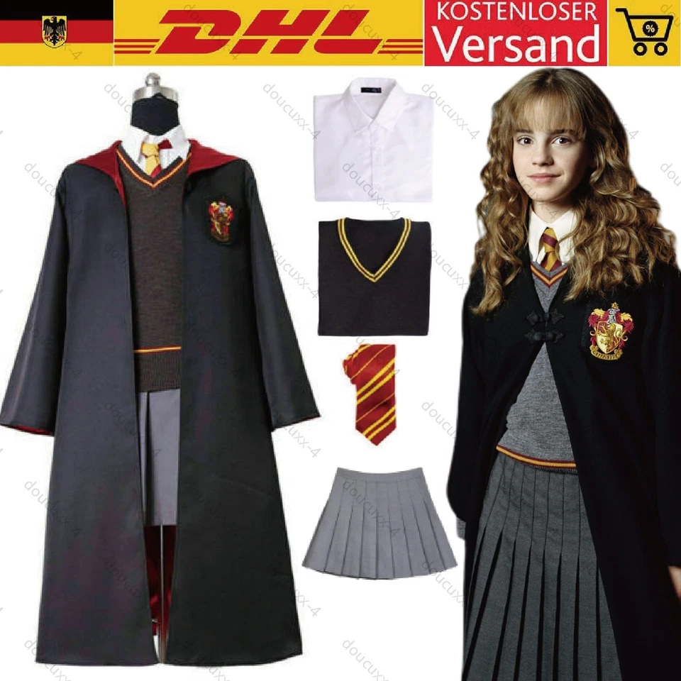 Karneval Kinder Erwachsene Harry Potter Hermine Granger Gryffindor Uniform DE * - Bild 1 von 4