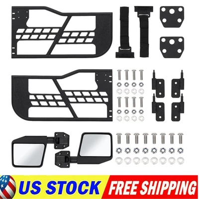 For 2007-2018 Jeep Wrangler JK 2 Door Off-Road Tube Doors With Side View Mirror Foto 1 de 4