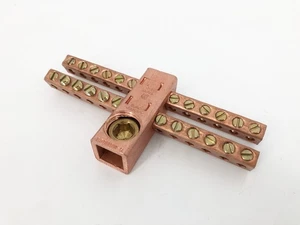 Conductor de barra neutra de cobre Ilsco CAN-300 250-6 principal 14-6 AWG 24 puertos - Imagen 1 de 6