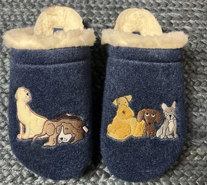 Lands End Dog Slippers Basset Dachshund French Bulldog Lab Schnauzer Size 7 - Picture 1 of 9