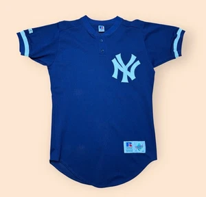 Vintage New York Yankees 1990s Jersey Pull Over Russell Athletic Sz 40 Vtg 90s - Picture 1 of 5