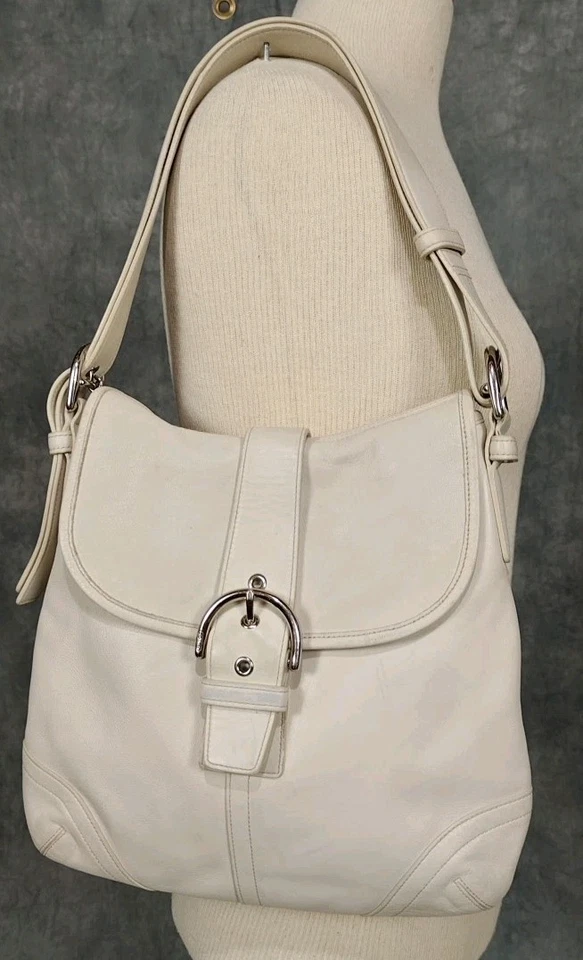 Coach Vintage Shoulder Bag/Crossbody Purse White SoHo L3S-9480 1993 - Image 1 of 4