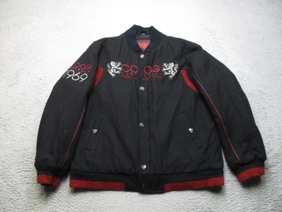 Coogi Australia Jacket Mens 2XL Black Wool Blend Bomber Varsity Embroidered 1969 - Image 1 of 4