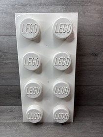 Gray Lego Storage Brick Cube Stackable 8 Stud Box Container 9.75&rdquo; X 19&rdquo; X 7&rdquo;