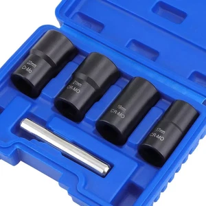 Juego de removedor de tuercas de rueda de bloqueo de 1/2" perno de perno de impacto torsión zócalo herramienta extractora - Imagen 1 de 12