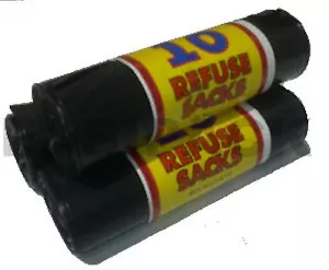 300 un. (30 rollos) bolsas de basura negras de alta resistencia - rollo de los años 10 (RM10) - Imagen 1 de 1