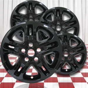 4pc Gloss Black 17" Wheel Skins (fits: 2022-2024 Jeep Grand Cherokee) - Picture 1 of 3