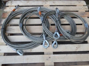 Stahlseil 12mm Anschlagseil Hebeseil Ösen Kauschen 5 / 7,5 / 12,5/ 15 m - Bild 1 von 5