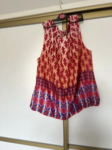 Ladies Multicoloured Blouse With Elasticated Bottom Size 20 By M&Co - Picture 1 of 5