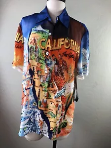 Camicia Nicole Taylor donna M seta California con perline colorata nuova con etichette - Foto 1 di 10