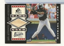 Michael Jordan 2000 Upper Deck SP Top Prospects Barons Game Used Bat card RARE