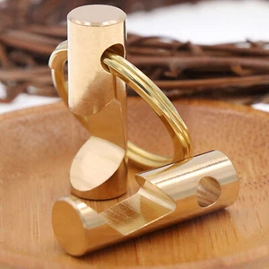 1PC Brass Opener with Key Ring Portable For Outdoor Travelling Camping Hiking - Picture 1 of 9