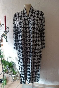 MAGNA Shirt Mantel Cardigan 48 50 NEU schwarz weiß Hahnentritt Stretch LAGENLOOK - Bild 1 von 5