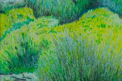 Hermoso Dibujo Antiguo Efecto Impresionista Luz Lavanda Juan Los Alfileres Riey Foto 1 de 4