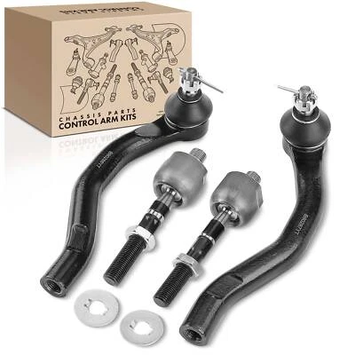 4pcs Inner & Outer Tie Rod Ends for Honda Accord 2003-2007 V6 3.0L Auto. trans. - Image 1 of 4