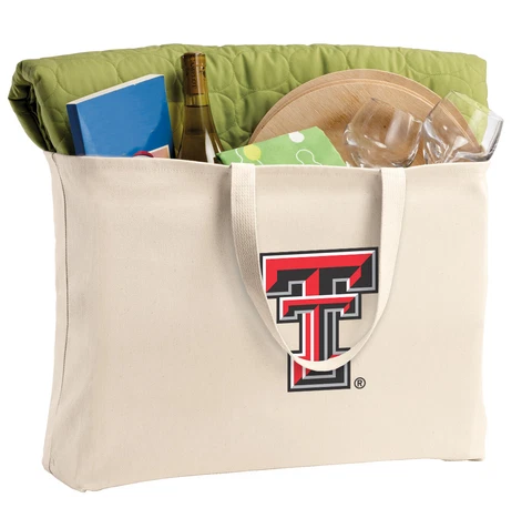 Texas Tech Large Tote Bag Shopper Grocery Bags Beach Totes Cover
