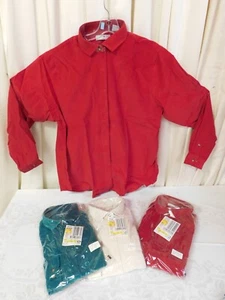 4 Vintage 90's Corduroy FRENCH NAVY size 18 Hong Kong Shirts NWT - Picture 1 of 5