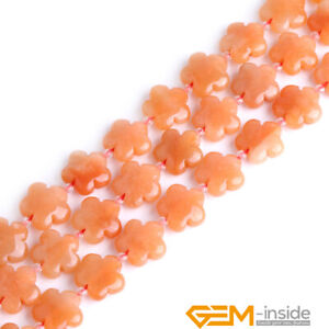 15mm Natural Assorted Stones Flower Beads For Jewelry Making Strand 15"Wholesale