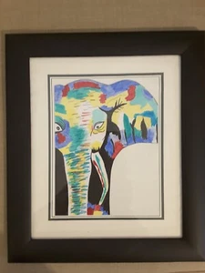 Aquarell Kunst Bunter Elefant - Bild 1 von 1