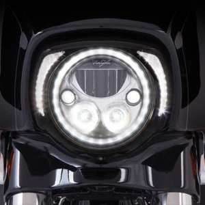 CIRO LED Fang Headlight Bezel w/ Running Lights Black 45201 - Bild 1 von 5
