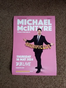 Michael McIntyre 2024 Tourposter A3 Größe hellrosa schottische Daten Aberdeen  - Bild 1 von 4