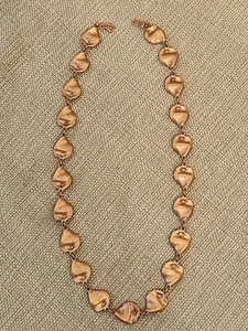 Vintage Anne Dick Brutalist Modernist Oyster Petal Necklace - Picture 1 of 3