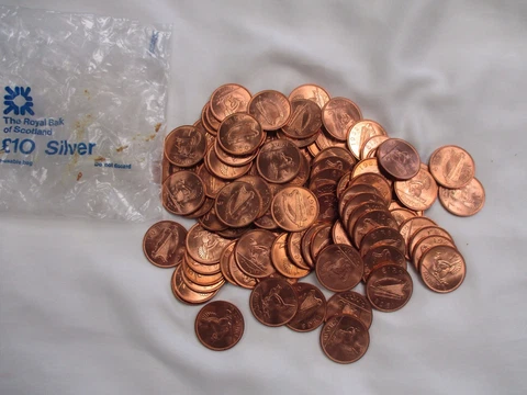 Large Lot Of Irish Pennies- 50 Pcs Of BU 1968 Pennies Cover