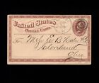 Toledo Oh 2 Watermarks 1875 Preprint Raymond & Seagrov 1C Liberty Postal Card 6