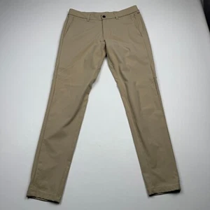 Lululemon Commission Pant Skinny Warpstreme Khaki Trouser Men's Size 31x30 - Picture 1 of 7