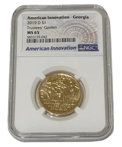2019 D AMERICAN INNOVATION Georgia Trustees' Garden NGC MS 65 - Picture 1 of 3