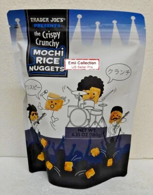 Trader Joe’s Crispy Crunchy Original Mochi Rice Nuggets Bag Bundle 6.35oz 180g - Image 1 of 4