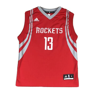 Camiseta Adidas James Harden Houston Rockets NBA #13 Roja Juvenil Mediana Foto 1 de 4