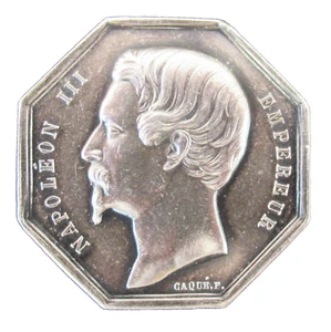 FRANCE-1852-1860 -CITY OF MARSEILLE CoC  - NAPOLEON II -SILVER - Picture 1 of 2