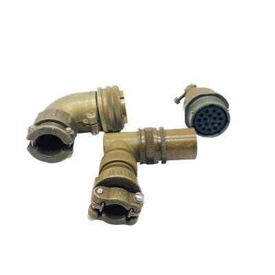 3 pcs Assorted Amphenol Circular MIL Spec Connector - Image 1 of 4