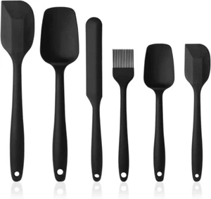 Spatole in Silicone, Set 6 PCS Spatola Da Cucina Utensili, Resistente Al Calore - Foto 1 di 12