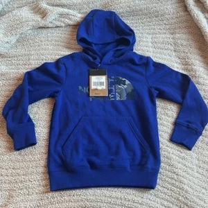 The North Face Logowear Hoodie in Bolt Blue Size 6 Unisex - Picture 1 of 5