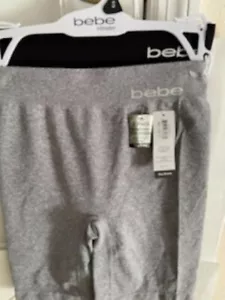 NEW Bebe Intimates. Black/Gray Seamless Slip Shorts Full Thigh Length - Picture 1 of 5