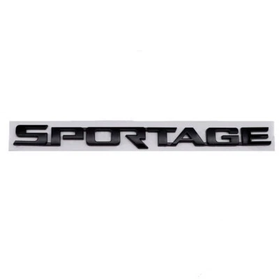 For KIA 1PCS SPORTAGE Rear Logo Emblems Ornaments ABS plastics Gloss Black - Image 1 of 4