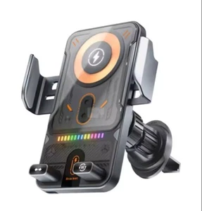 Auto-Sensing Car Wireless Charger with Smart Rotation - 15W fast charging, Vent - Picture 1 of 6