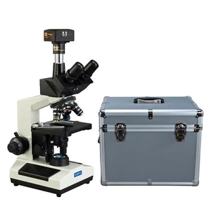 OMAX 40X-2500X Microscopio da laboratorio LED composto + fotocamera USB3 18 MP + custodia - Foto 1 di 8