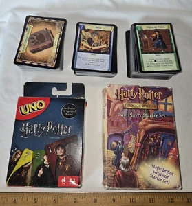 Harry Potter trading card game Uno glasses Hogwarts bookmark keychain pen lot - Picture 1 of 7