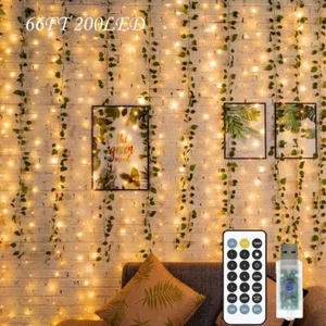 Twinkle Fairy Lights Indoor,66ft 200LED String with USB Warm White - Picture 1 of 6