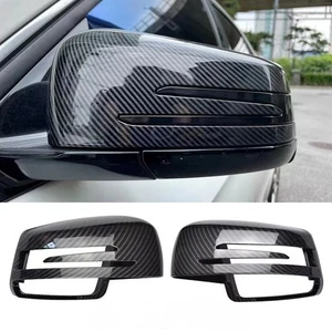 Carbon Fiber Look Rearview Mirror Cover For Mercedes Benz E Class W212 2010-2015 - Picture 1 of 6