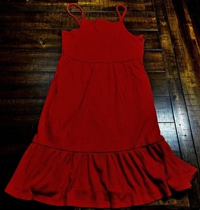 Old Navy Mädchen Kleid gerippt Stufen Stretch Taschen orange Gr. XL 14-16 - Bild 1 von 8