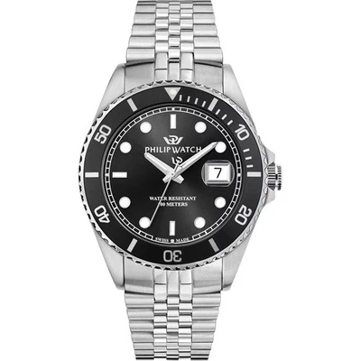 Philip Watch Caribe Sport r8253597127 Men's 42mm Black Steel Diver Watch - Image 1 of 4