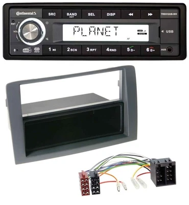 Continental USB 1DIN AUX DAB MP3 Autoradio für Fiat Idea (350, 03-11) - grau - Bild 1 von 4