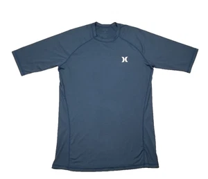 Camisa de Surf Hurley Pro Hombres Talla XXL Azul Rashguard Natación UPF Raglán Manga Corta - Imagen 1 de 7