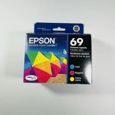 Genuine Epson 69 C13T069620   Tri Color Inkjet Cartridge Pack Exp 12/2012 - Image 1 of 3