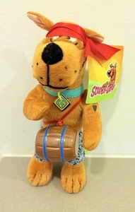 SCOOBY DOO PLUSH PIRATE HOLDING A BARREL/BONGOS - New With Tags - Free Aus Post! - Picture 1 of 7