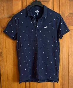 Men's Hollister Epic Flex Stretch Short Sleeve Blue Polo Tag Size M - Picture 1 of 3